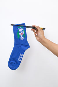 One of a Kind Blue Socks