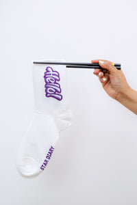 Purple Pop Logo Socks