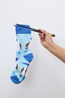 Seaside Bird Blue Socks