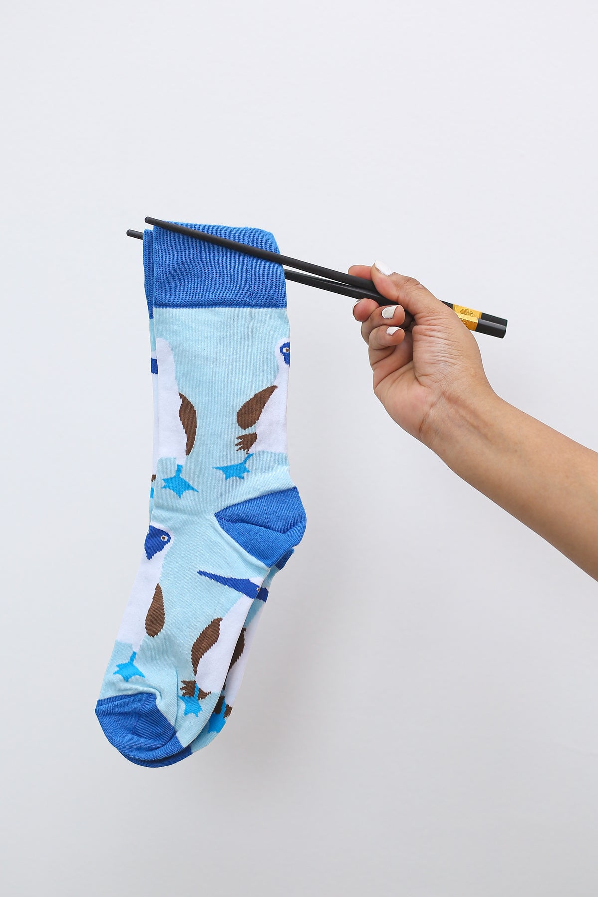 Seaside Bird Blue Socks