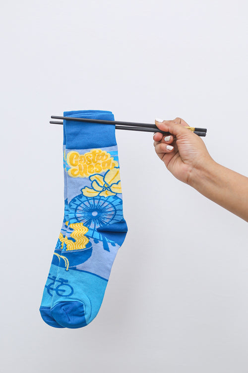 Coastal Noodle Blue Socks