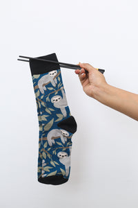 Lazy Sloth Blue Socks