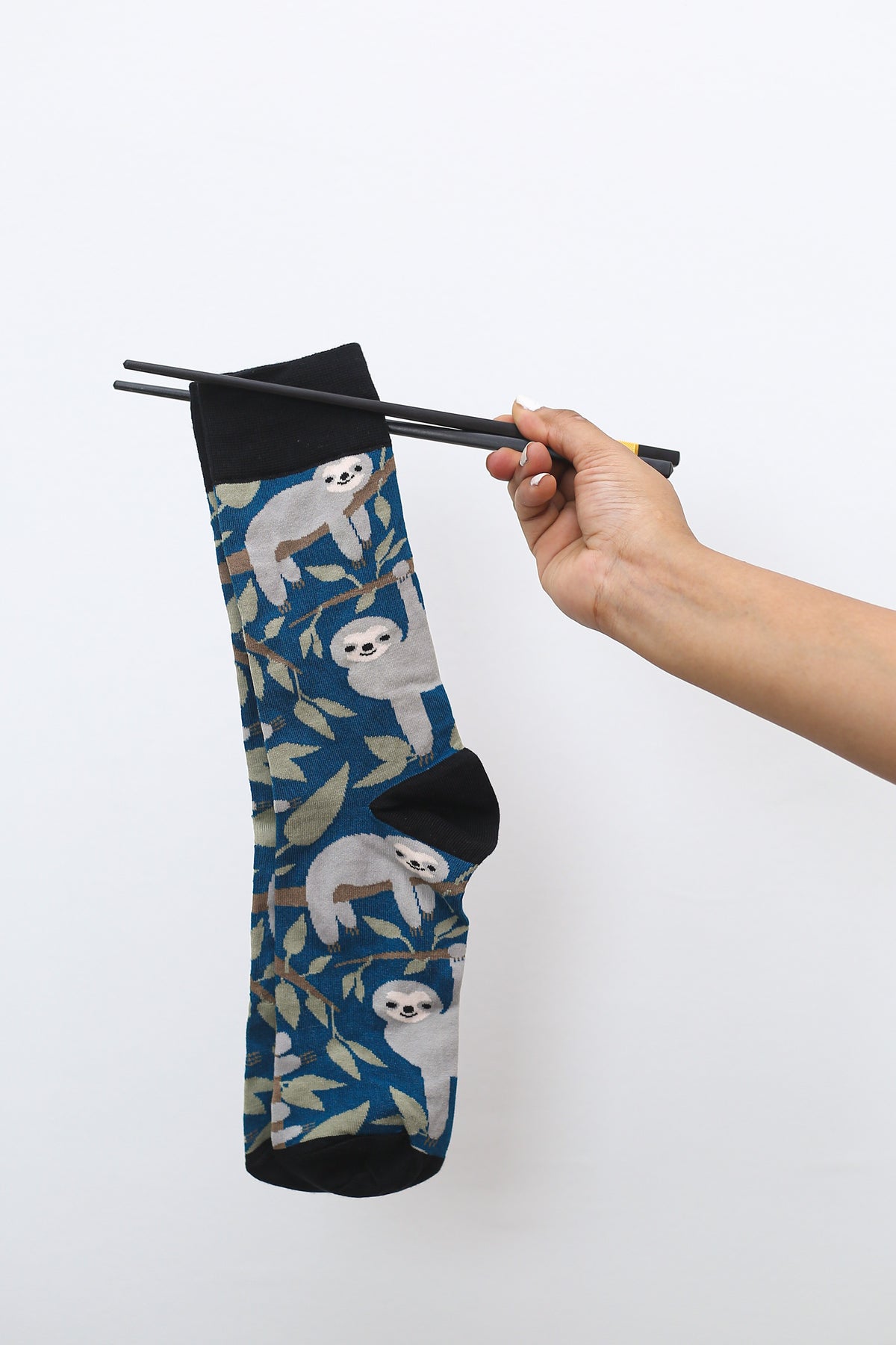 Lazy Sloth Blue Socks