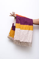 Plum Sunset Crush Striped Scarf
