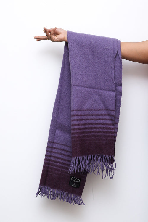 Purple Twilight Stripe Border Scarf