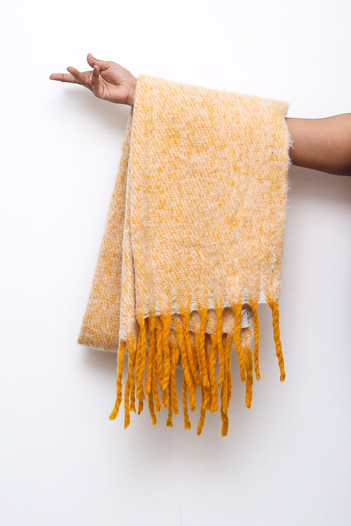 Yellow Sunshine Cloud Textured Scarf