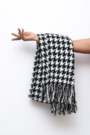 Monochrome City Girl Houndstooth Scarf