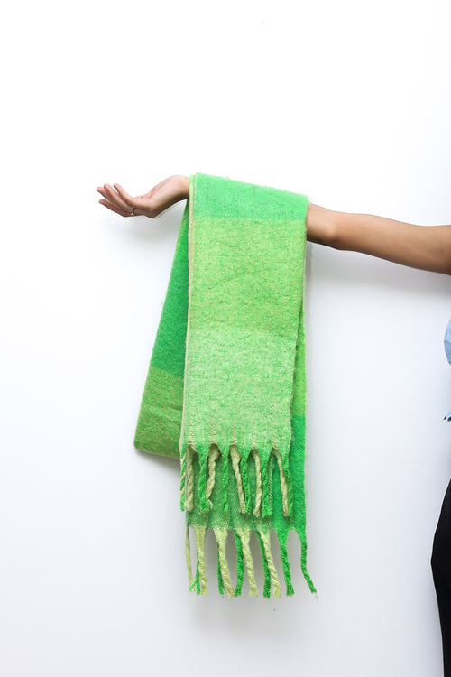 Lime Electric Mood Colourblock Scarf