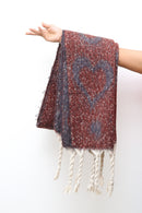 Vintage Wine Heart Scarf
