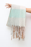 Mint Cloud Colorblock Scarf