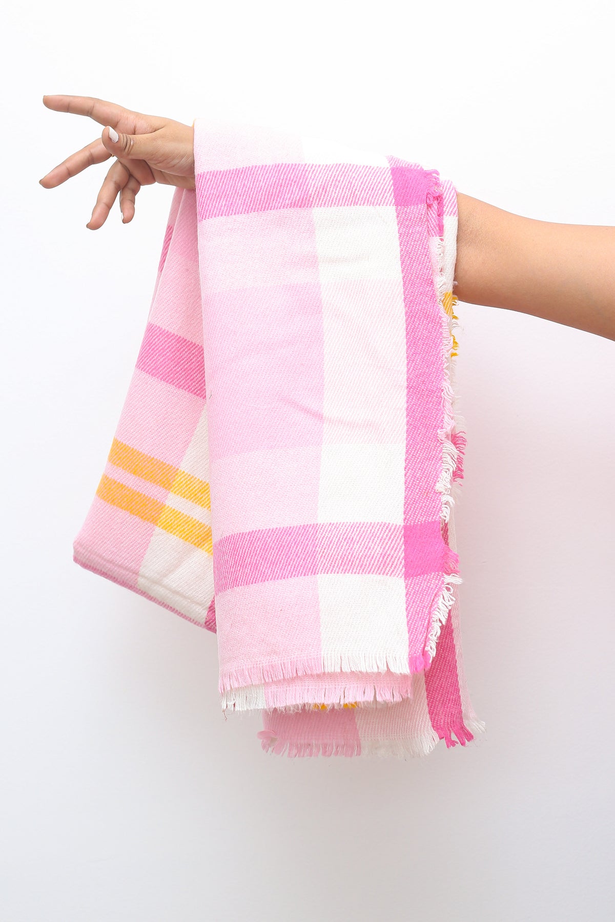 Pink Picnic Check Scarf